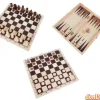 Ajedrez-damas-backgammon madera maletin