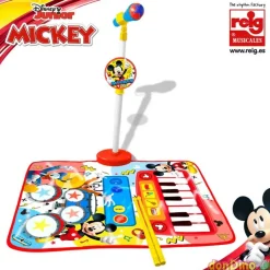 Alfombra 3 en 1 mickey microfono 40/70cm, bateria y teclado, 82x59 cm.