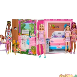 Apartamento barbie c/muñeca 66x43 cm. - 360º - 4 zonas de juego