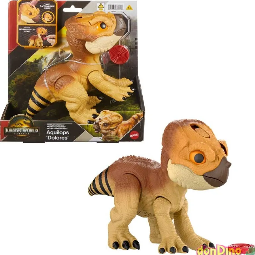 Aquilops 'dolores' jurassic world primal protector - c/sonido
