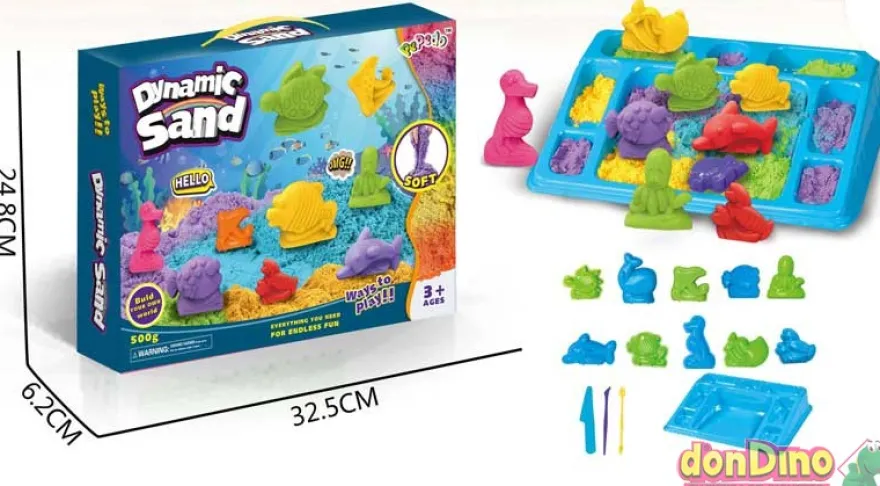 Arena dynamic sand animales marinos 500 g.