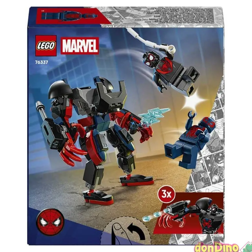 Armadura robotica de miles morales vs spider-man 2099 lego marvel 135 pzas.