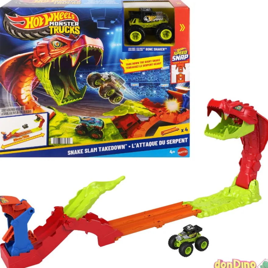 Ataque de la serpiente hot wheels monster trucks - con bone shaker