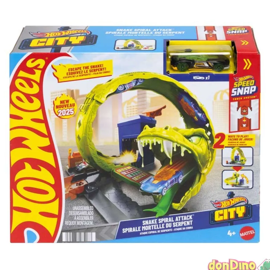 Ataque espiral serpiente hot wheels city