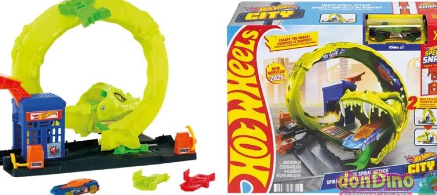 Ataque espiral serpiente hot wheels city
