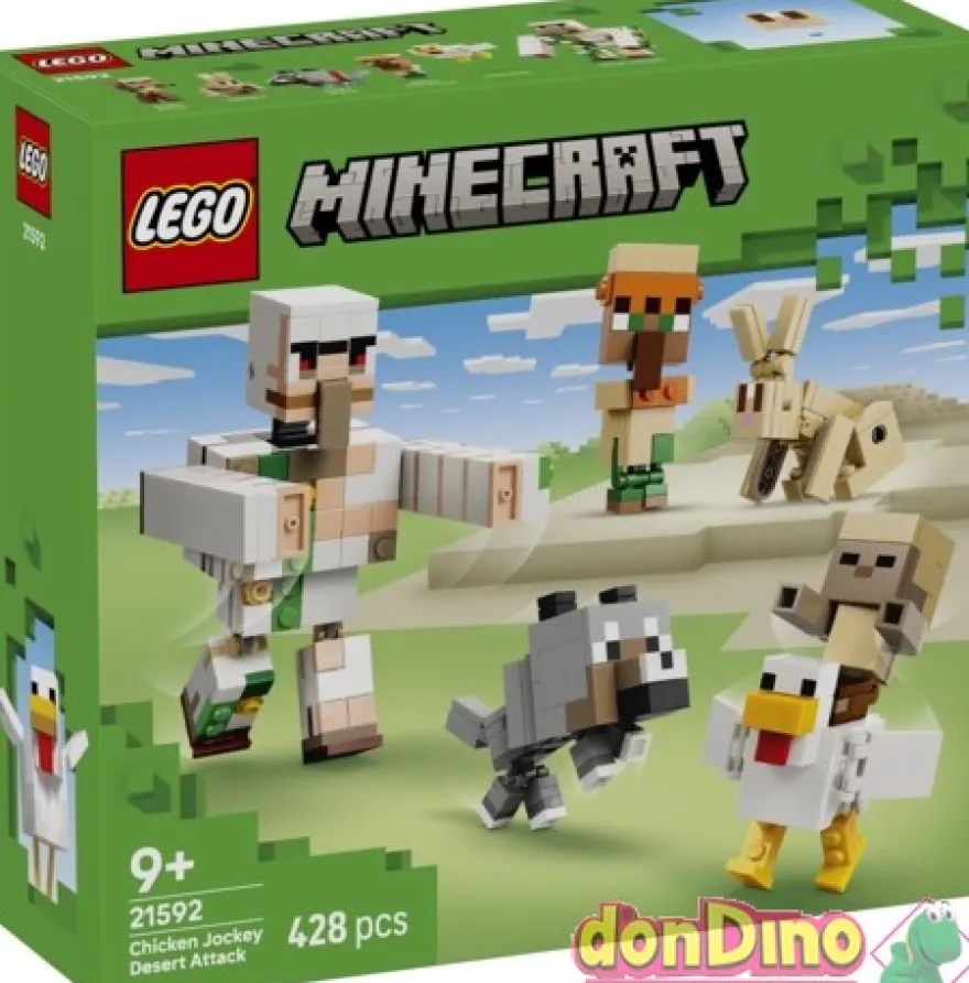 Ataque jinete avicola en el desierto lego minecraft 428 pzas.