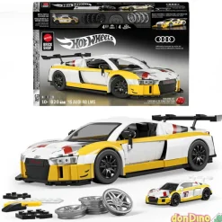15 audi r8 lms construccion hot wheels 820 pzas.