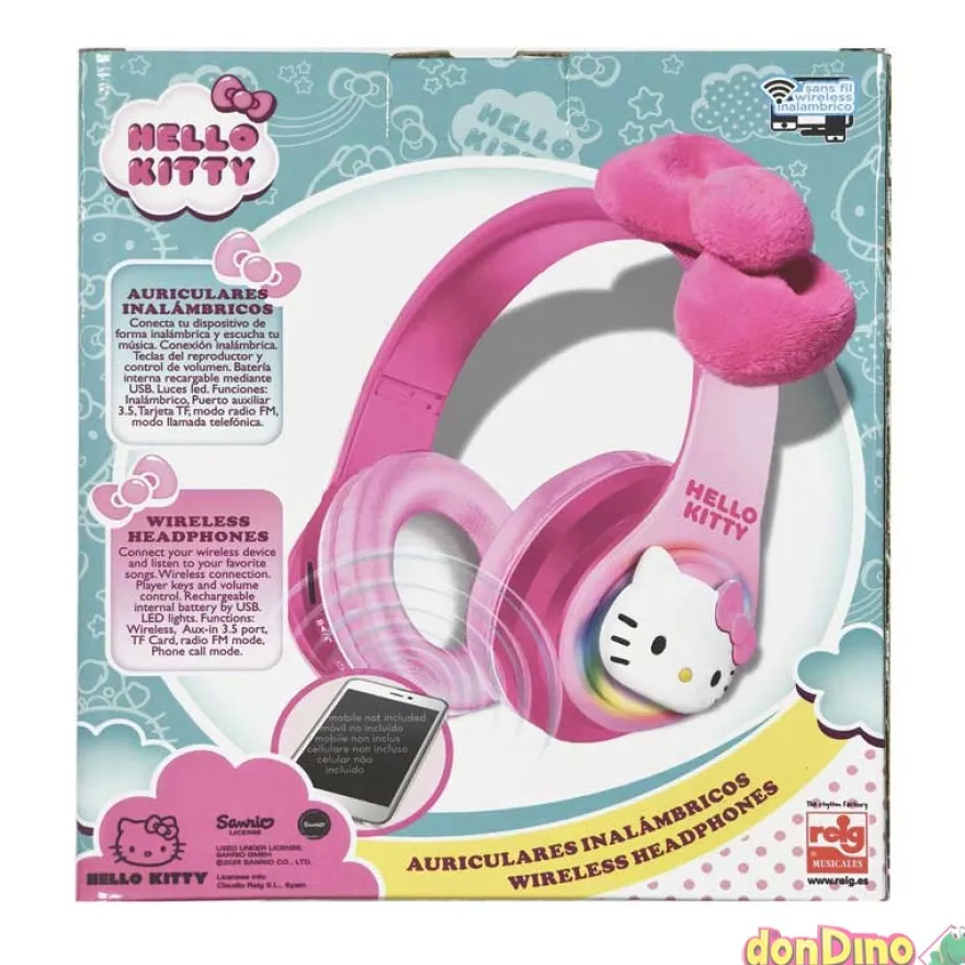 Auriculares hello kitty inalambrico c/luz