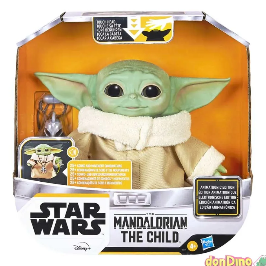 Baby yoda star wars ed.animatronica c/sonido y movimiento