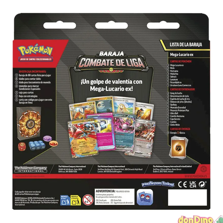 Baraja combate de liga pokemon mega-lucario ex