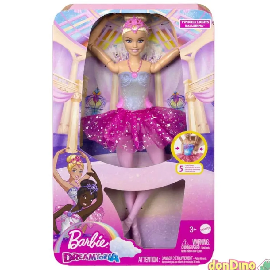 Barbie bailarina dreamtopia c/luz tutu rosa