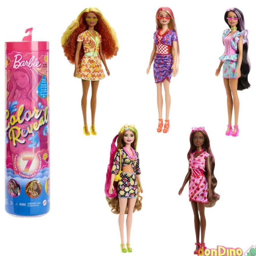 Barbie color reveal frutas dulces 7 sorpresas