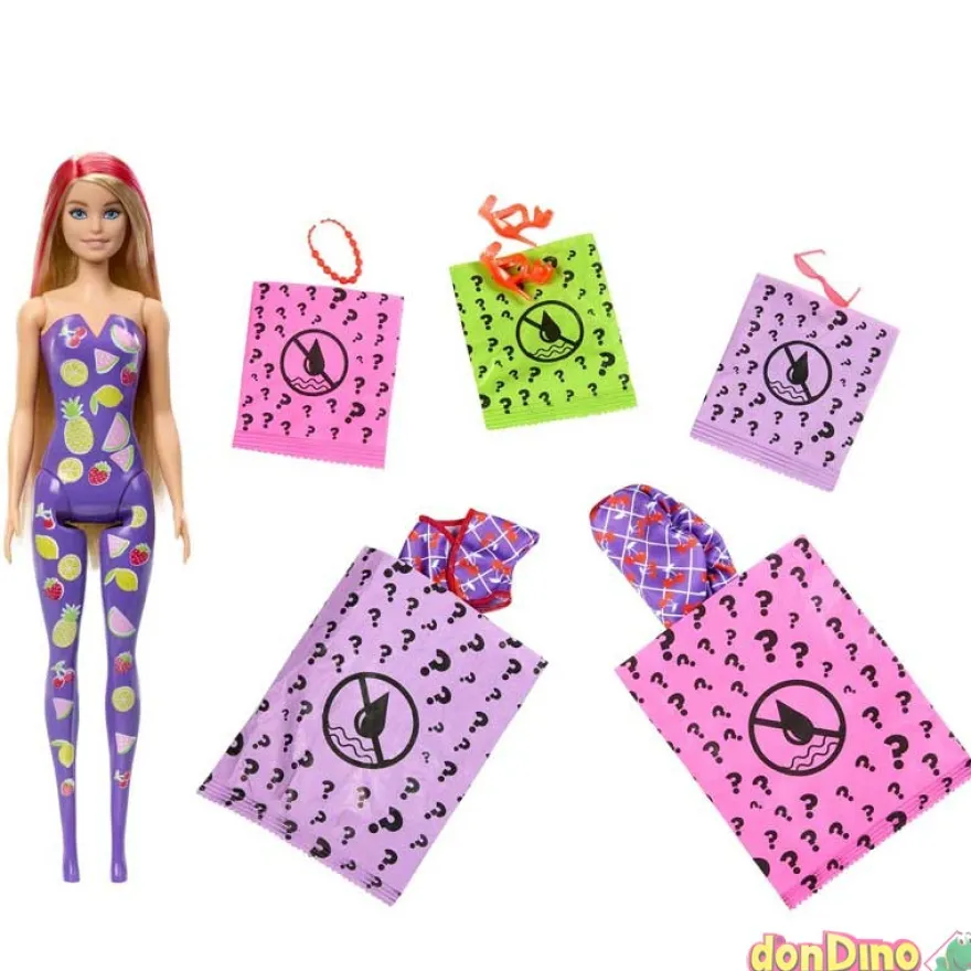 Barbie color reveal frutas dulces 7 sorpresas