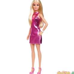Barbie fashionista vestido rosa met metalizado