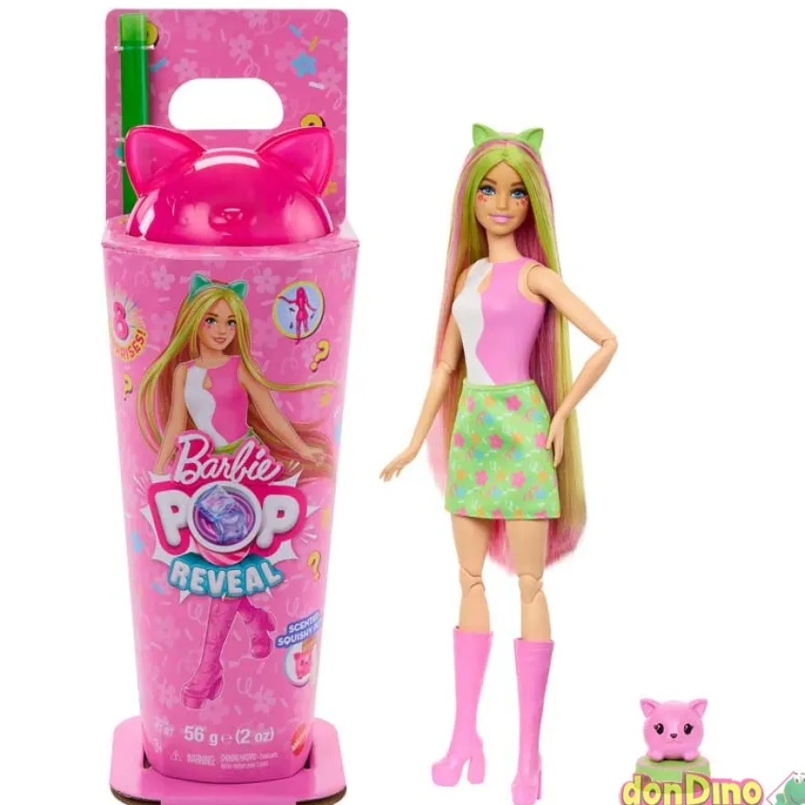 Barbie pop reveal gatito fiesta fiesta de animales - 8 sorpresas