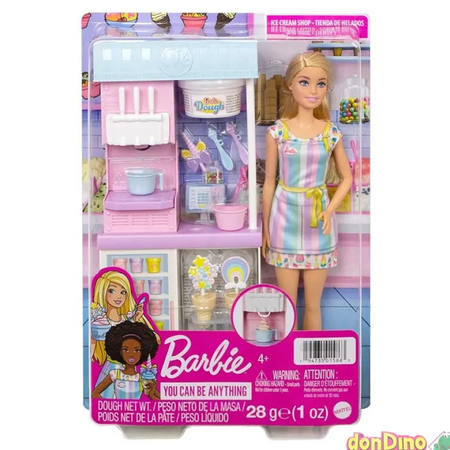 Barbie y su heladeria c/muñeca