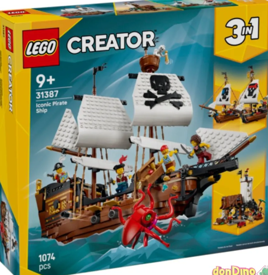 Barco pirata clasico lego creator 3 en 1 - 1074 pzas.