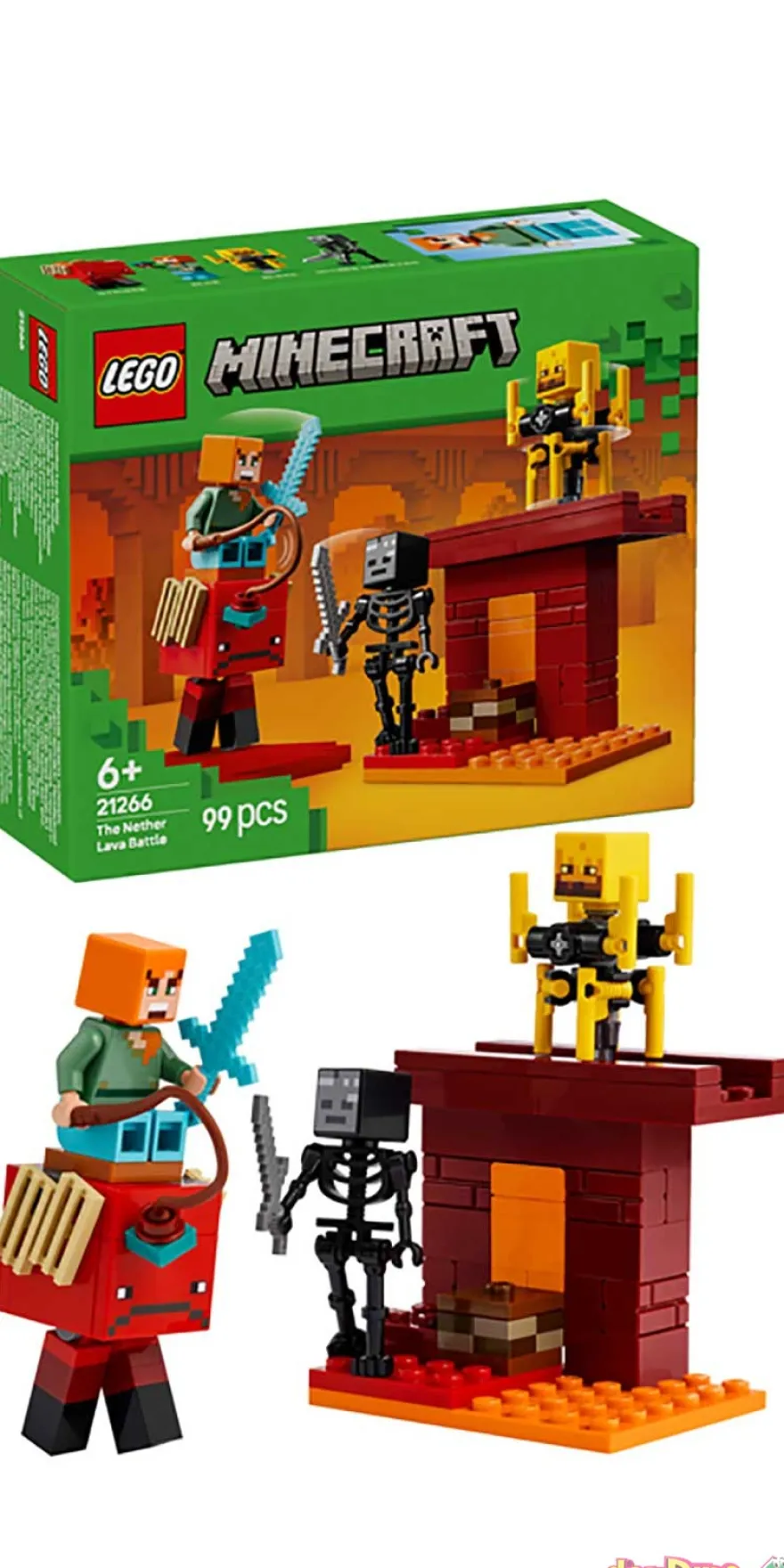 Batalla lava inframundo lego minecraft - 99 pzas.
