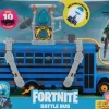 Battle bus fortnite con figura jonesy y globo inflable - luz y sonido