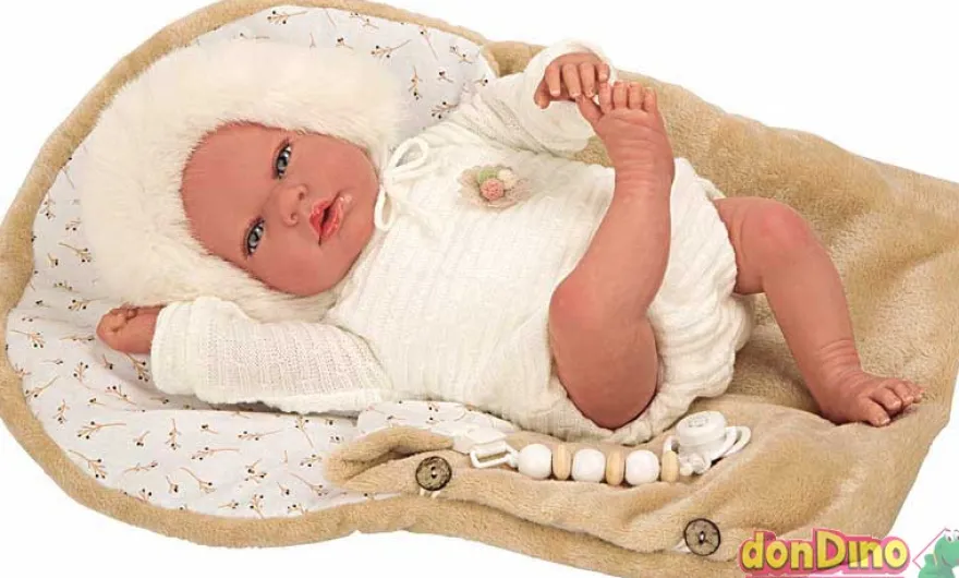 Bebe reborn alejandra 40 cm. beige c/nana - c/certificado y libro de familia