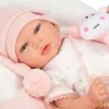 Bebe reborn ariel rosa 40 cm. c/manta y peluche