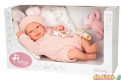 Bebe reborn lucia 45 cm. c/cojin c/peluche