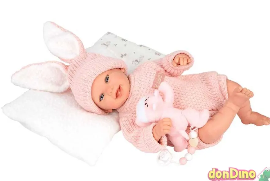 Bebe reborn lucia 45 cm. c/cojin c/peluche