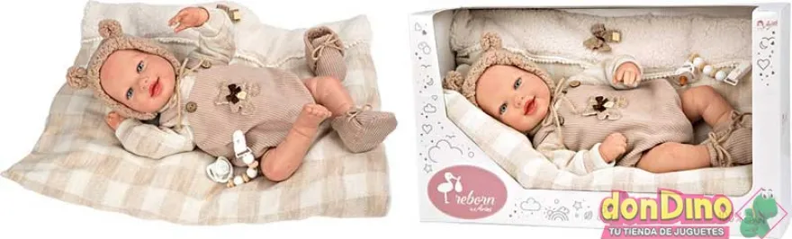 Bebe reborn ruben 45 cm. c/cojin