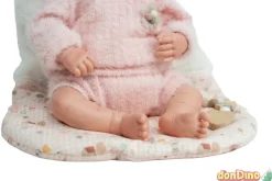 Bebé Reborn Kira 45 CM. con Saco de Dormir Rosa