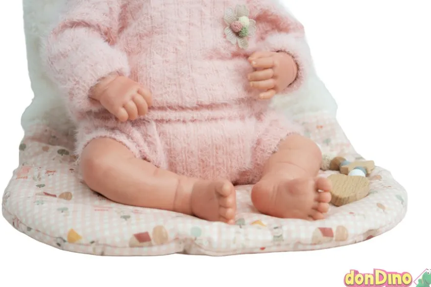 Bebé Reborn Kira 45 CM. con Saco de Dormir Rosa