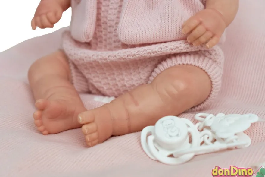 Bebé Reborn Mabel 35 CM. Con Saco Portabebé Rosa