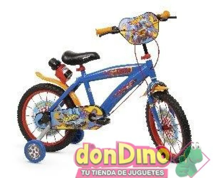 Bicicleta 16'' hot wheels c/botella