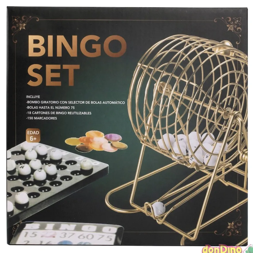 Bingo Set con Bombo Metálico