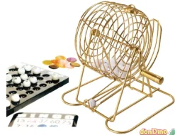 Bingo Set con Bombo Metálico