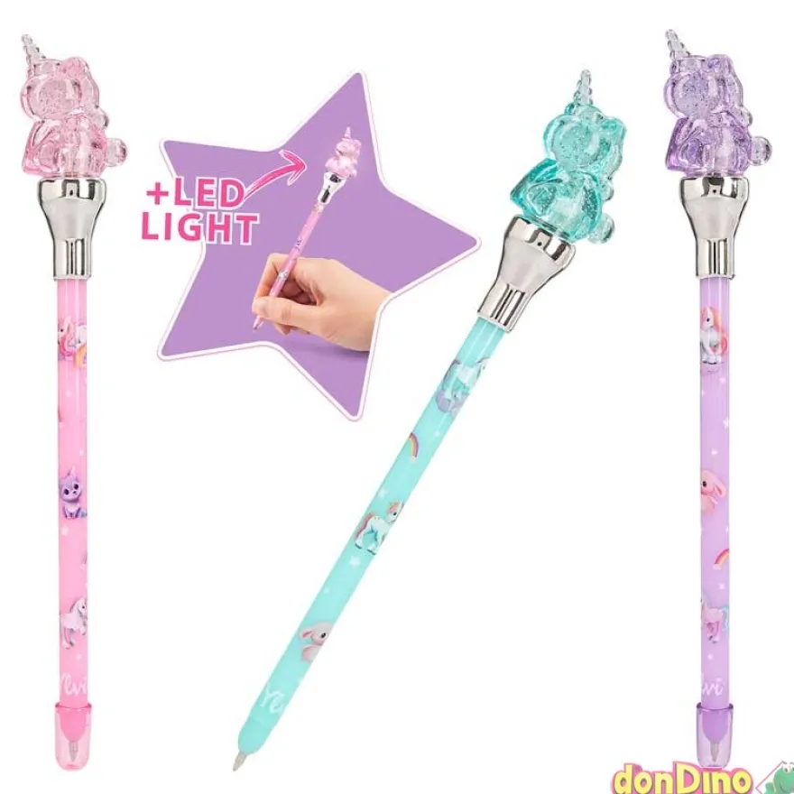Boligrafo con unicornio y luz ylvi