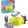 Bomberos con colchoneta playmobil act!on heroes - 13 pzas.