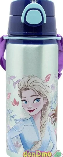 Botella aluminio pop up frozen 730 ml. con correa
