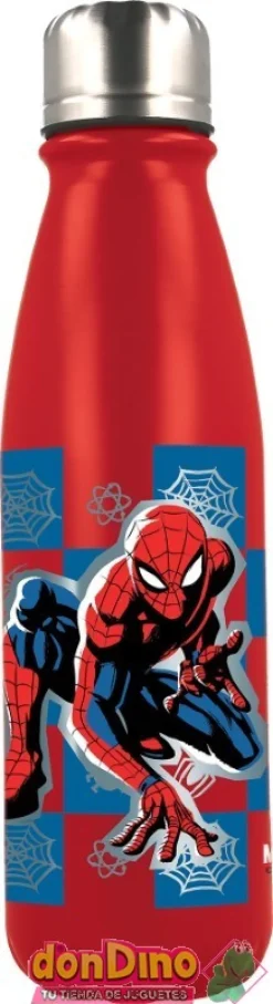 Botella aluminio spider-man 600 ml.