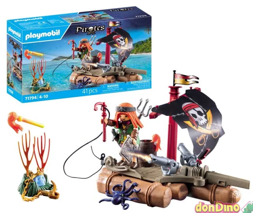 Bote pirata con tesoro playmobil pirates - 41 pzas.