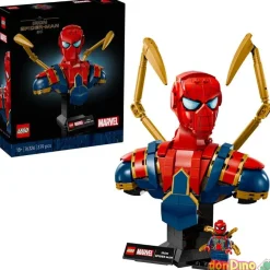 Busto de iron spider-man lego marve marvel - 379 pzas.