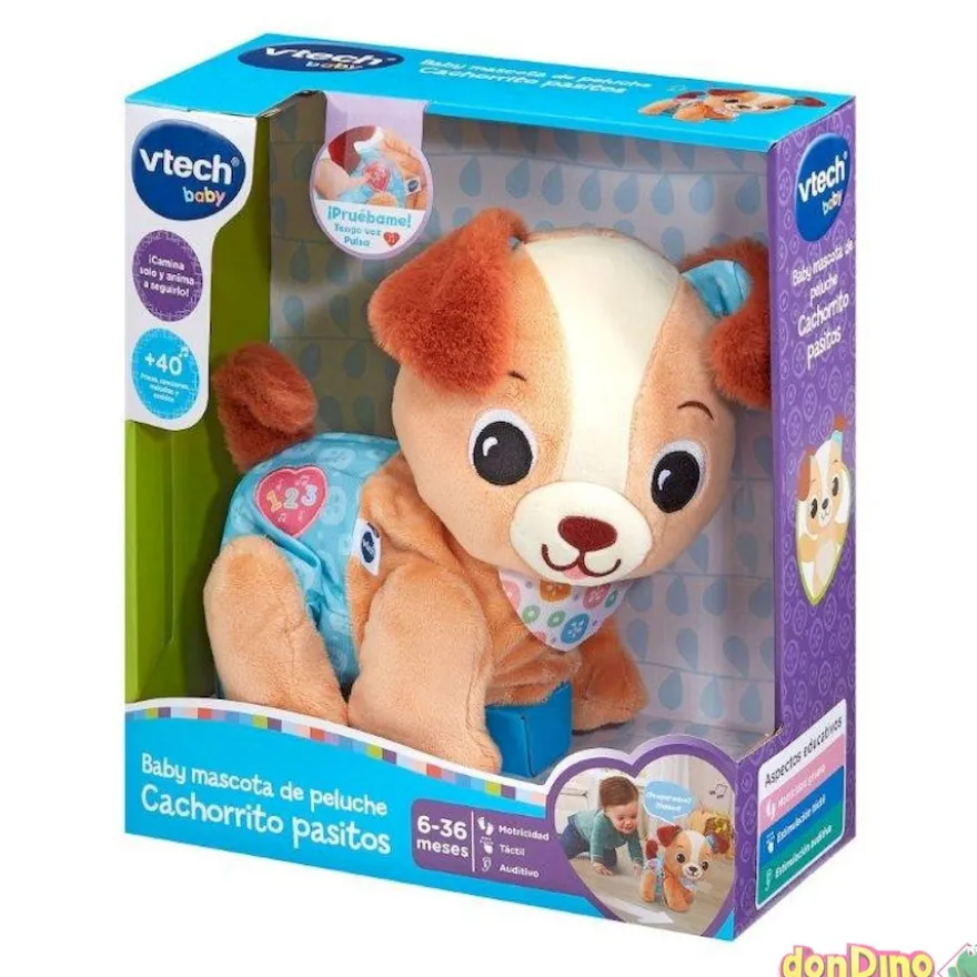 Cachorrito pasitos baby mascota de peluche - luz y sonido