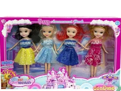 Caja 4 muñecas princesas surtidas