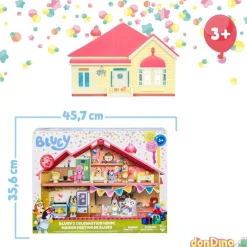 Casa celebracion bluey 11 pzas. y 1 figura de bluey