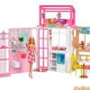 Casa de barbie amueblada c/muñeca portatil 70 cm. - 4 zonas de juego