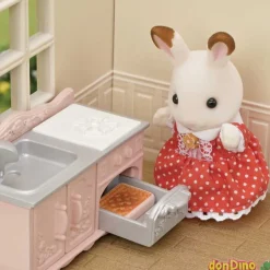 Casa de campo sylvanian families con figura y muebles