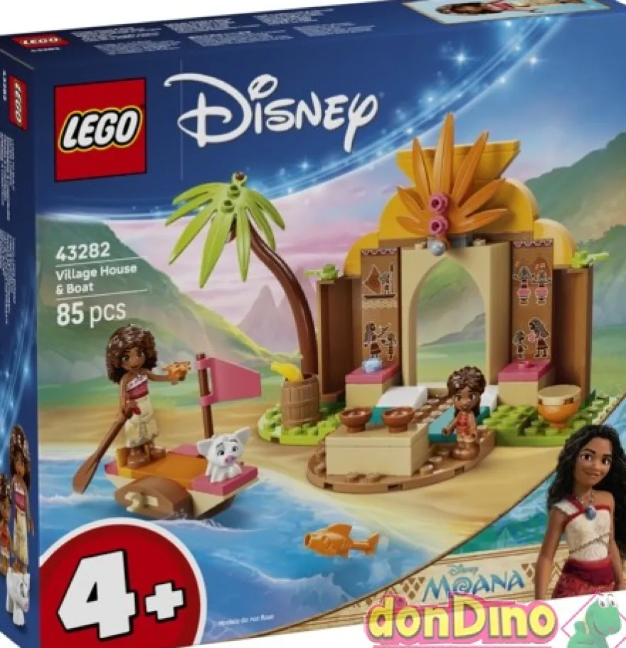 Casa de la aldea y barco lego dinsey vaiana - 85 pzas.