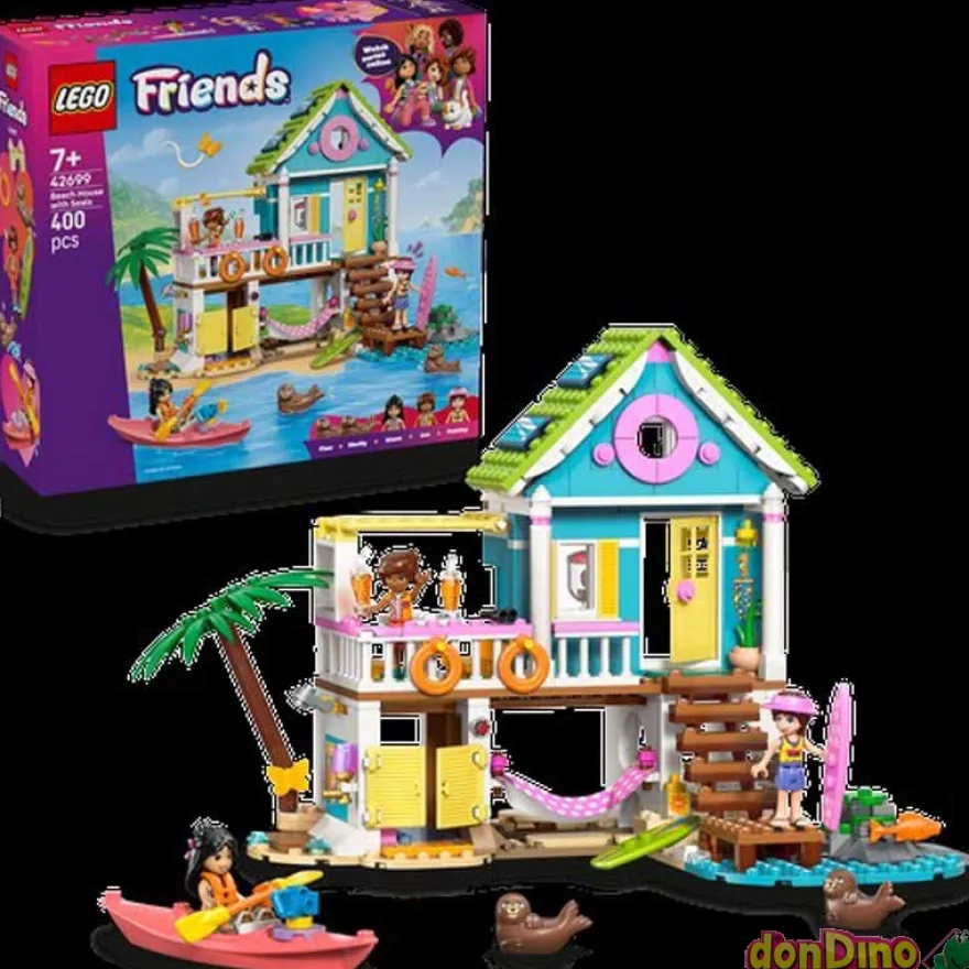 Casa en la playa con focas lego friends