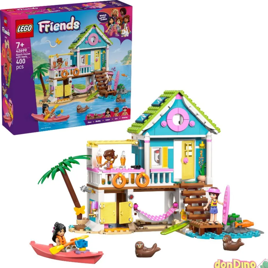 Casa en la playa con focas lego friends