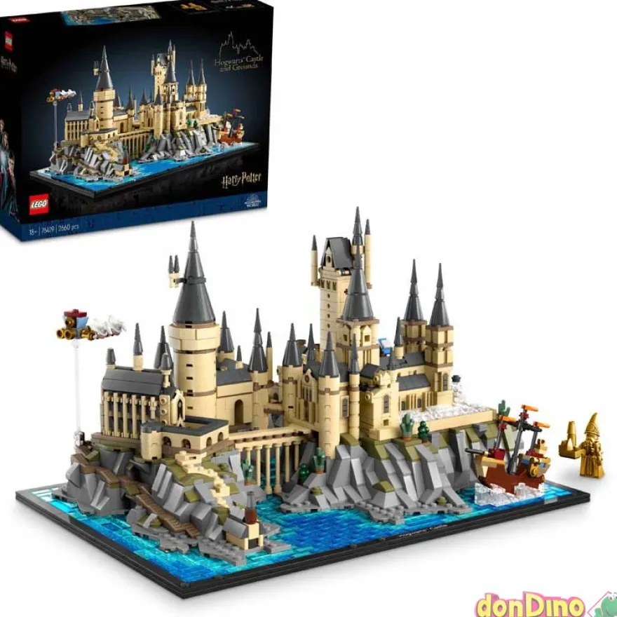 Castillo hogwarts y terrenos lego harry potter - 2660 pzas.