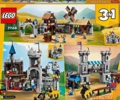 Castillo medieval caballeros corcel lego creator - 3en1 - 1371pzas.